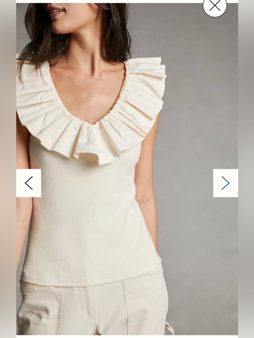 Anthropologie Maeve Tina Ruffled Tank Top - Picture 3 of 6
